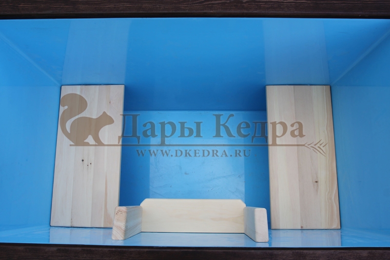 Купель прямоугольная из кедра с пластиковой вставкой